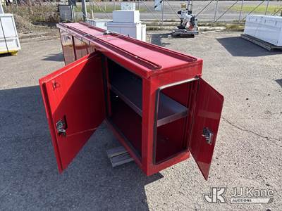 Used Red Aluminum Box, 122 in Long x 18 in Deep x 36 in Tall