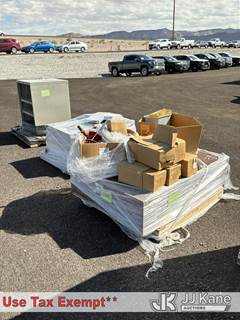 (3) Pallets of Keys, Wooden Tool Box, Electronic Storage & Cabinet