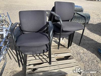 (10) Black Stacking Chairs