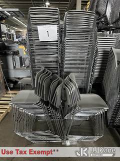 (400) Kreuger International Krueger Stacking Chairs. 80 chairs/rack. 400 chairs/lot. Racks with wheels are included. (Condition Unknown)