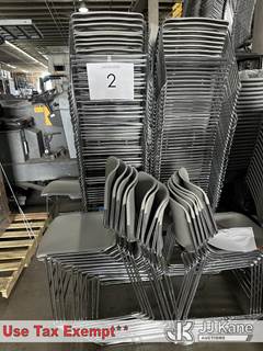 (400) Kreuger International Krueger Stacking Chairs. 80 chairs/rack. 400 chairs/lot. Racks with wheels are included. (Condition Unknown)