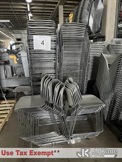 (400) Kreuger International Krueger Stacking Chairs. 80 chairs/rack. 400 chairs/lot. Racks with wheels are included. (Condition Unknown)