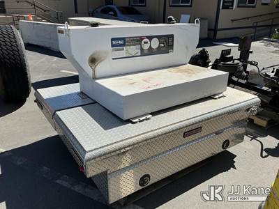 Better Built 100-gallon T-shape Transfer Tank & Weather Guard Aluminum Truck Tool Box (Used)