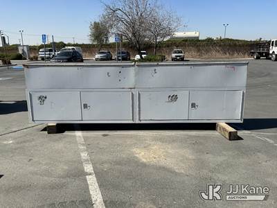 White Metal Truck Service Body Storage Unit (Used)
