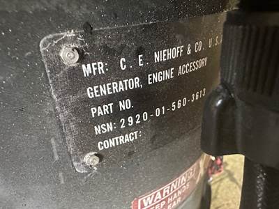 C.E. Niehoff & Co Generator, 76761-N1609-1, 2920-01-560-3613
