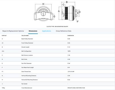 Horton 98A8621 Fan Clutch for Detroit DD13, DD15, DD16