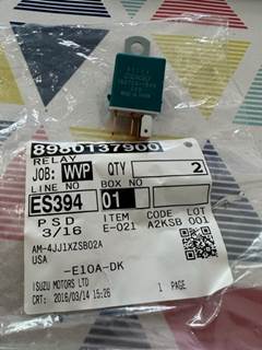 Isuzu 4JJ1 Diesel Engine,Engine Control Relay 8980137900, 156700-1840