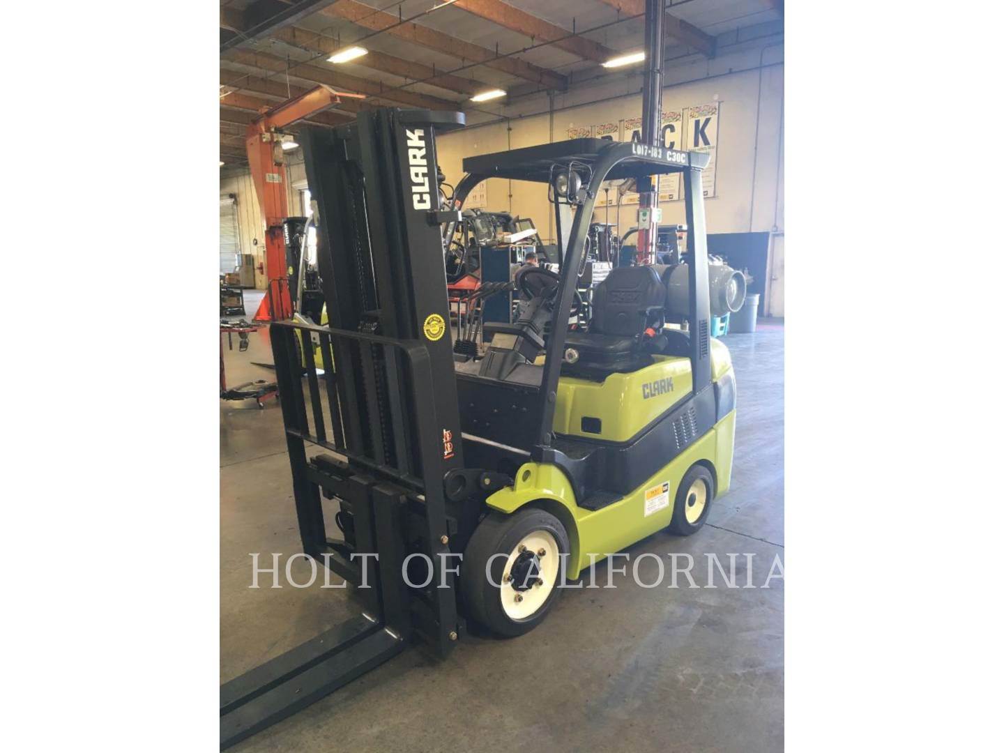 2017 Clark C30C Forklift For Sale, 2,205 Hours West Sacramento, CA