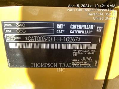 Caterpillar 340 Excavator
