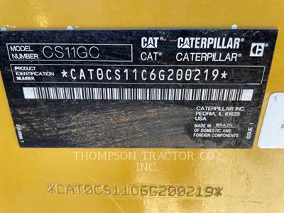Caterpillar CS11GC Smooth Drum Roller Compactor