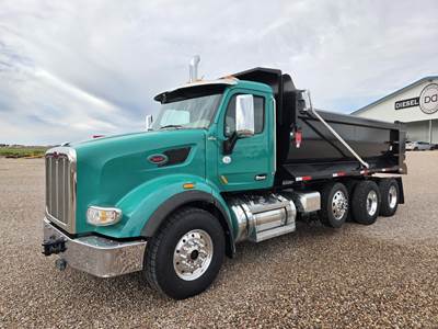 Peterbilt 567 Tri Axle Dump Truck - Cummins 485HP, 6 Speed Allison Rds Automatic, 18' Dump