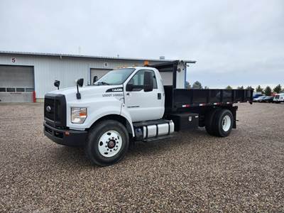 Ford F-750 16 ft Flatbed Dump Truck - 330HP, Automatic
