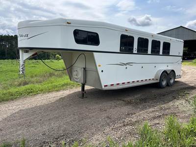 TRAILS WEST 28ft Tandem Axle Steel Horse Trailer - Spring, Fixed Axle