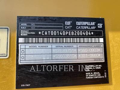 Caterpillar 140 Motor Grader