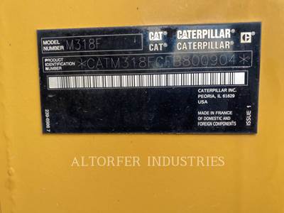 Caterpillar M318F Wheeled Excavator