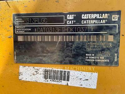 Caterpillar 313FL GC Excavator
