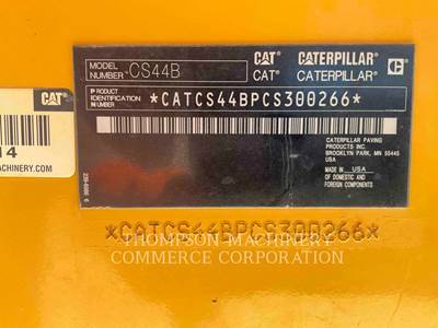 Caterpillar CS44B Vibratory Soil Compactor