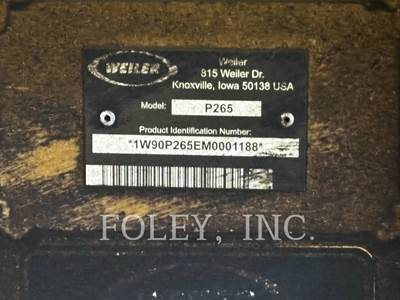 Weiler P265 Asphalt Paver