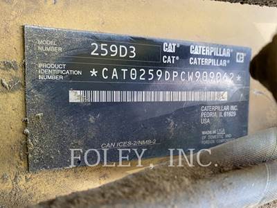 Caterpillar 259D3 Tracked Skid Steer