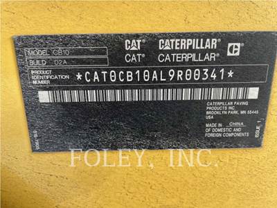 Caterpillar CB10-02 Smooth Drum Roller Compactor