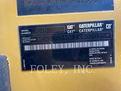 Caterpillar CB24B Tandem Vibratory Roller Compactor