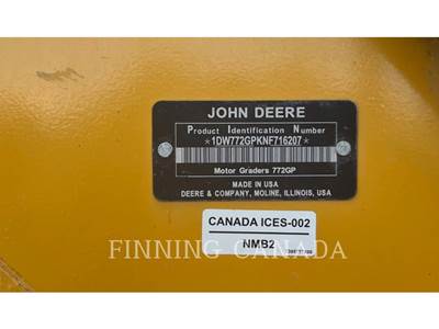 John Deere 772GP Motor Grader