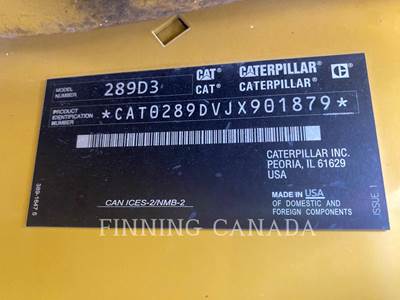 Caterpillar 289D3 Track Skid Steer