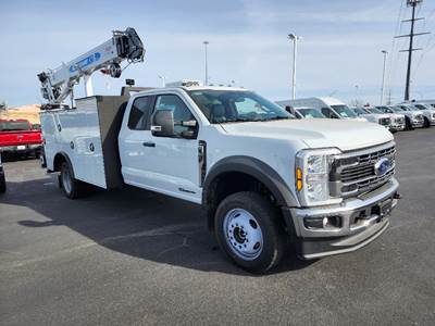 2026 Ford F-550 4X4 Ext. Cab Auto Crane TITAN 38 Mech Truck