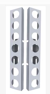 New Aftermarket Kenworth Bare S.S. Air Cleaner 7 hole Bracket Set