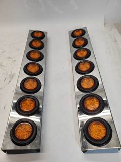 New Aftermarket Kenworth 9 LED Air Cleaner Bracket Set