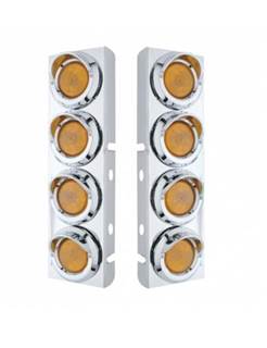 New Aftermarket Peterbilt S.S Air Cleaner Bracket w/4 Non LED Lights Per Bracket