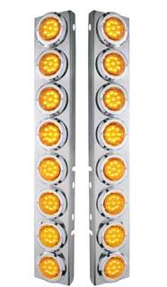 New Aftermarket Peterbilt Air Cleaner Bracket Set w/LEDs