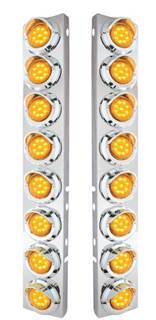 New Aftermarket Peterbilt Air Cleaner Bracket Set w/LEDs