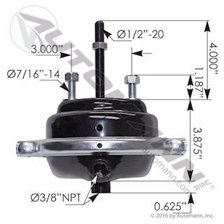 New Aftermarket Freightliner Type 16 LS 7/16in Studs Service Chamber