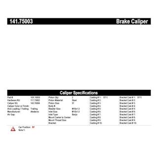 Rebuilt Centric Semi-Loaded Caliper Housing and Bracket