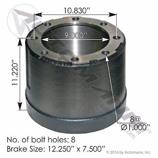 New Aftermarket Gunite Brake Drum