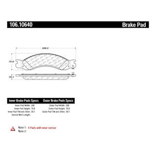Chevrolet New Centric Brake Pads, Posi-Quiet Extended Wear W/Shims and Hardware