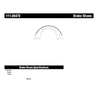 Parking Brake Shoe-Premium Brake Shoes-Preferred Rear Centric 111.07810