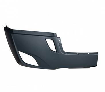 New Aftermarket Freightliner Cascadia RH Outer Bumper End w/Fog & w/o Air Dam Holes