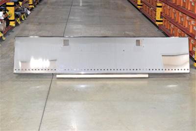 New Aftermarket Kenworth W900L 20" Box End Bumper w/54-3/4" Bullet Cuts Outs