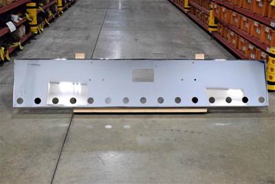 New Aftermarket Peterbilt 379 Bumper w/15-2" Round Cut Outs