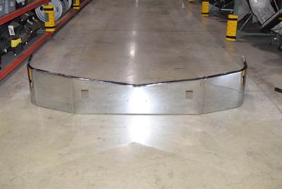 New Aftermarket Peterbilt 579 Chrome Bumper w/No Radar