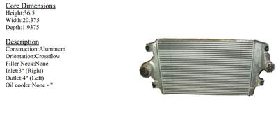 NTO International Prostar Charge Air Cooler