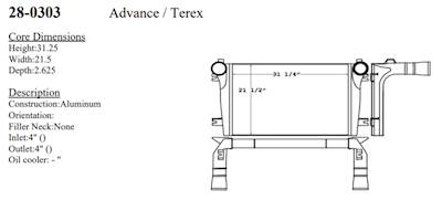 NTO Oshkosh / Advance Mixer CL7 / Terex Charge Air Cooler