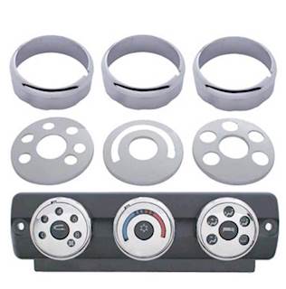 New Aftermarket Freightliner Chrome Climate Control Trim Set