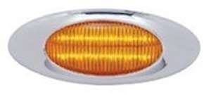 New Aftermarket Universal Phantom Marker Light w/Chrome Trim-12 LED