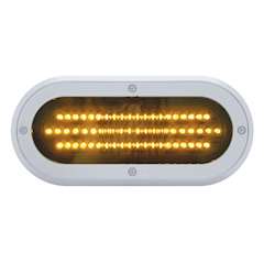 New Aftermarket Universal 6" Oval Mirrored Light Bezel Only