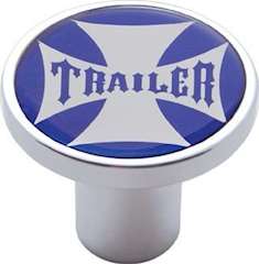Universal Gloss Blue Cross Trailer Air Valve Knob