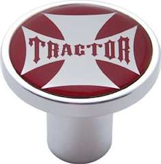 New Aftermarket Universal Gloss Red Cross Tractor Air Valve Knob
