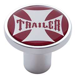 New Aftermarket Universal Gloss Red Cross Trailer Air Valve Knob